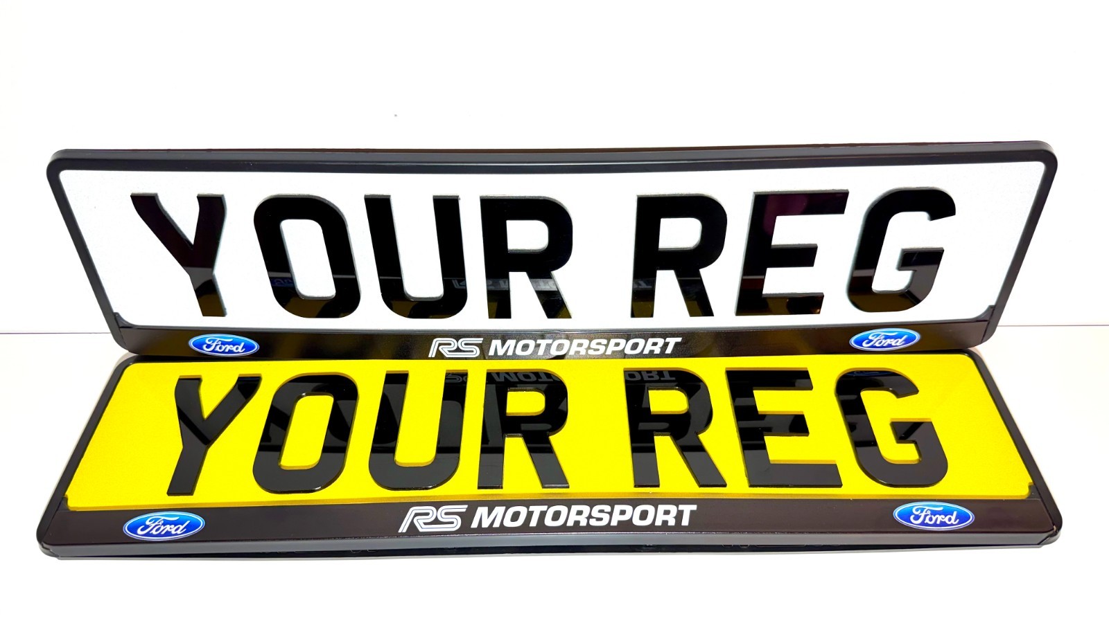 X2 FORD RS Motorsport Car Number Placas Marcos Alrededores Soportes Auténticos-