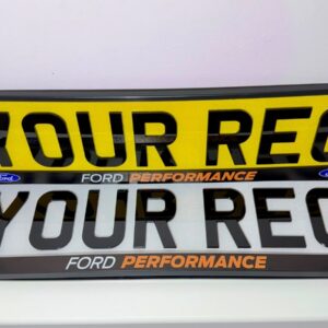 2x FORD Performance NARANJA marco de matrícula de coche soporte envolvente *Auténtico*-
