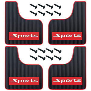 Guardabarros universal de goma automotriz de material blando de 4 piezas de guardabarros para automóvil-