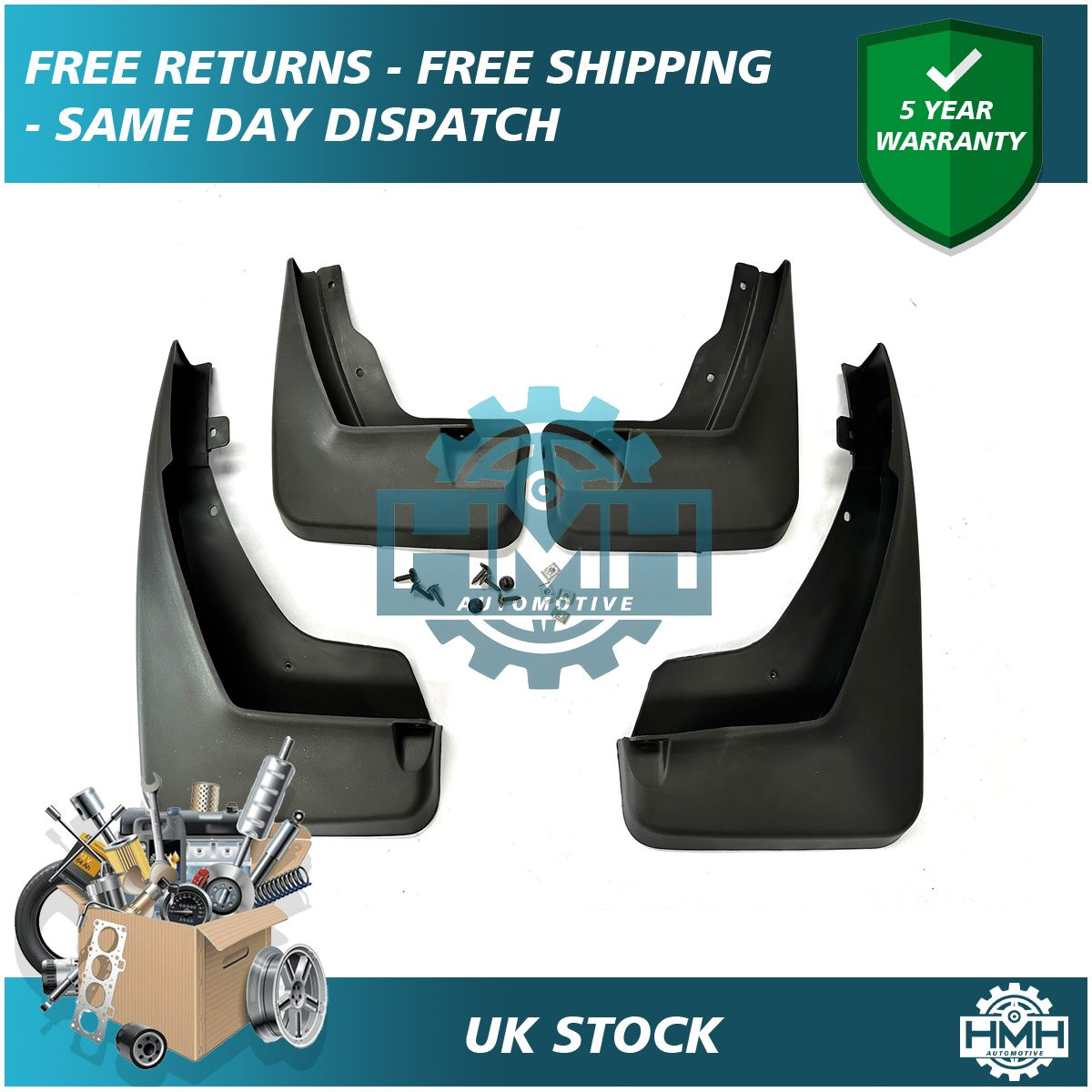Guardabarros delanteros traseros Easy Fit para Land Rover Freelander Sport 2012-2016 HMH- - Image 4