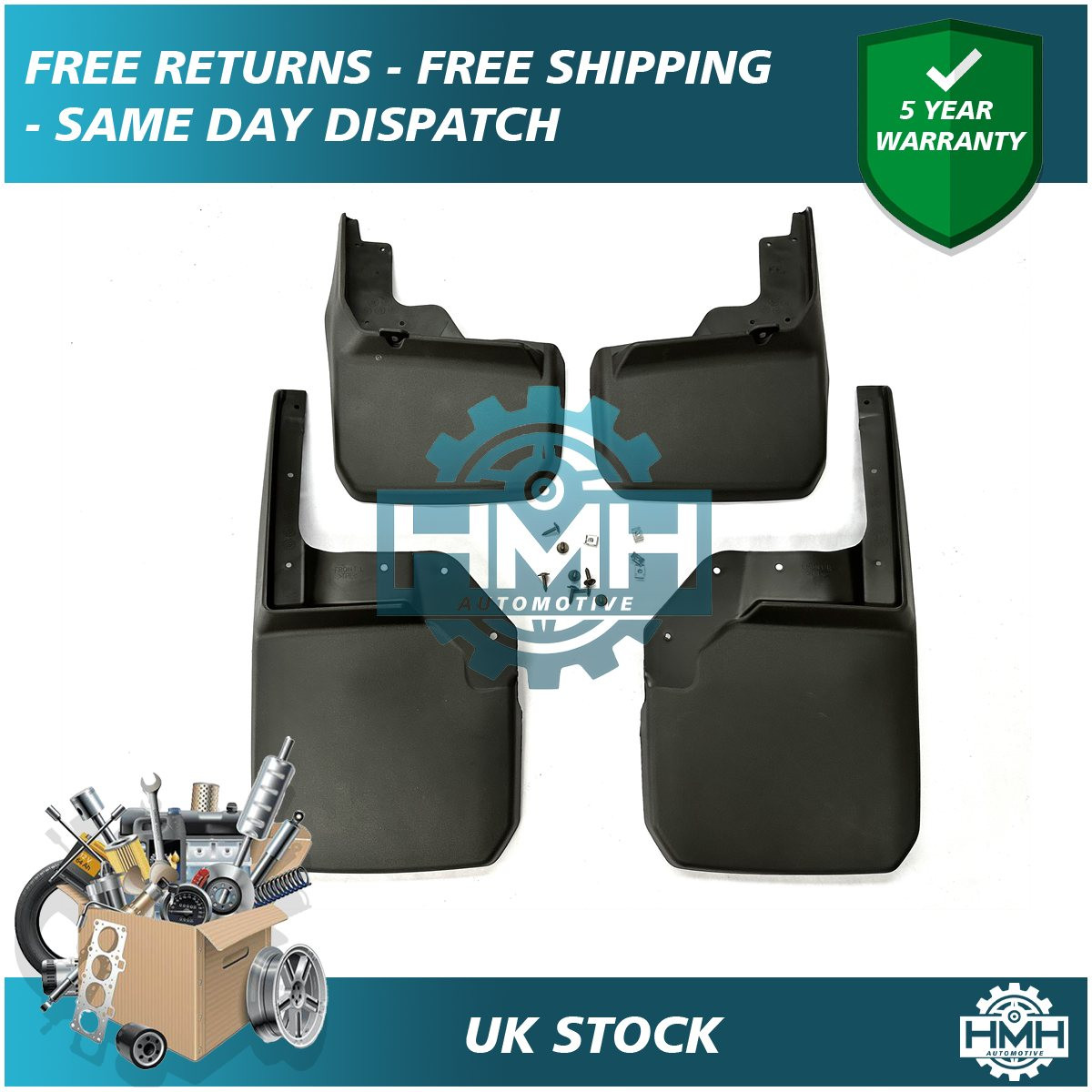 Guardabarros delanteros traseros Easy Fit para Jeep Wrangler 2008-2018 HMH- - Image 4
