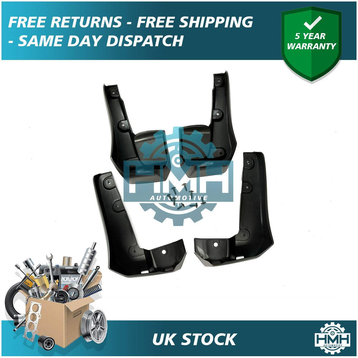 Guardabarros delanteros traseros Easy Fit para Honda Civic 2016-2023 HMH- - Image 2