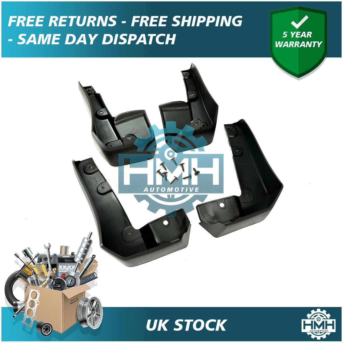 Guardabarros delanteros traseros Easy Fit para Honda Civic 2016-2023 HMH- - Image 3