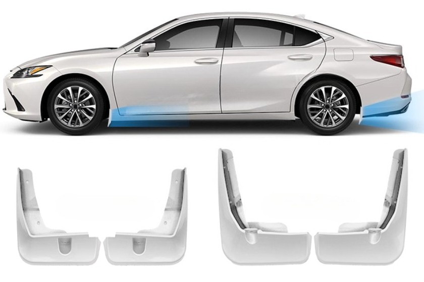Guardabarros para guardabarros blancos para Lexus ES 2019-2025 4 piezas-