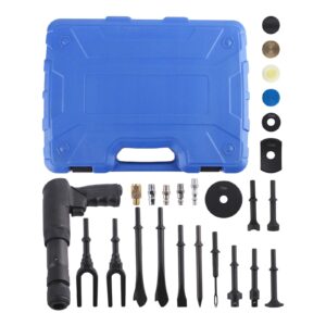 Air Chisel Kit Professional 19PCS Set Automotive Repair Tools with Carrying Case