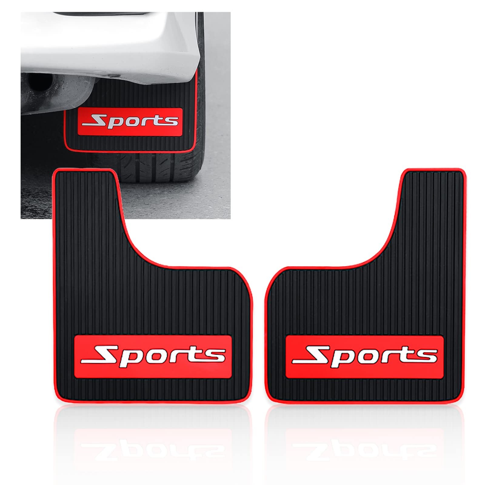 2 PIEZAS Guardabarros de Coche Material Suave Automotriz Goma Guardabarros Universal Fl...-