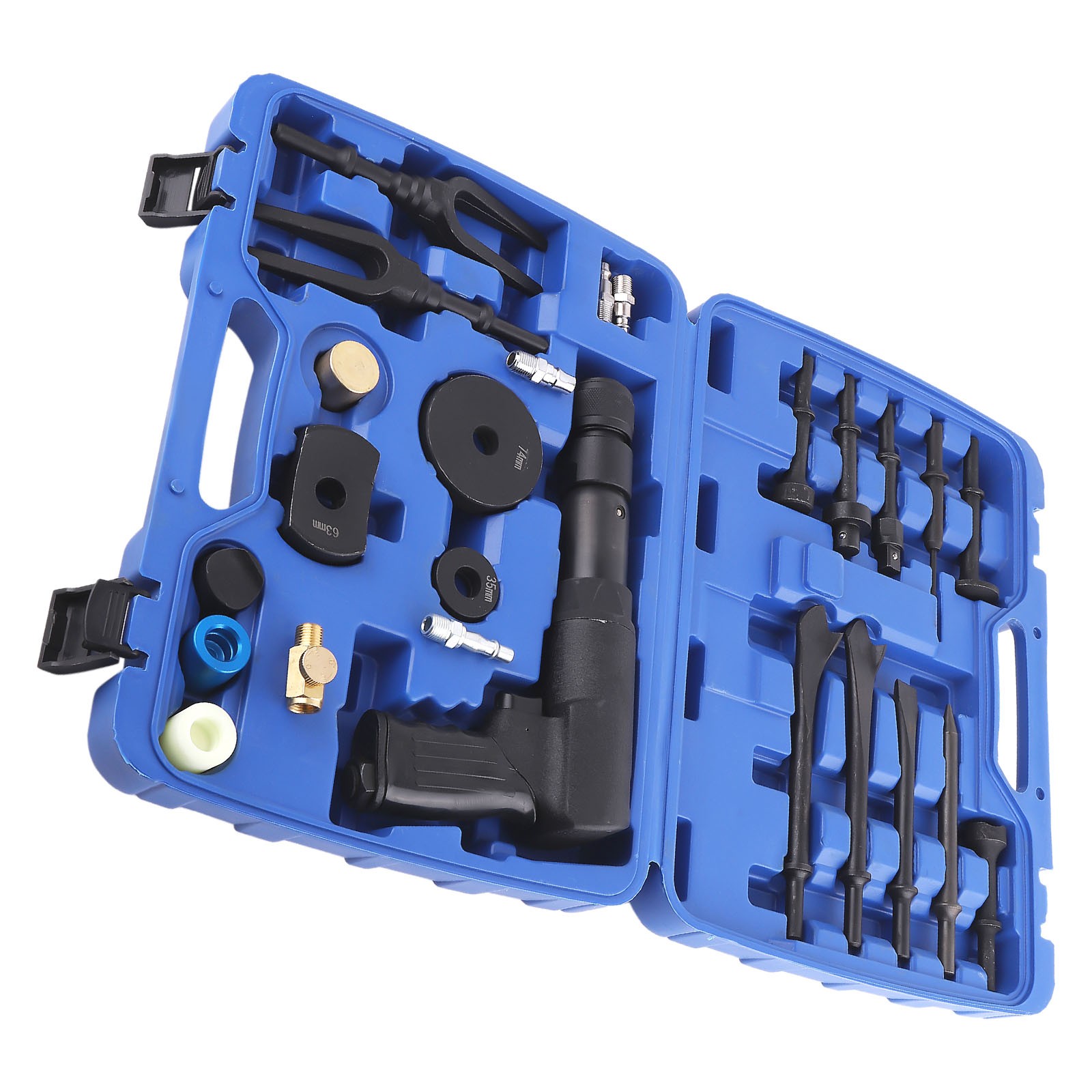 Professional Grade Air Hammer Set 2100BPM Automotive Repair Tool Kit with Case - Image 2