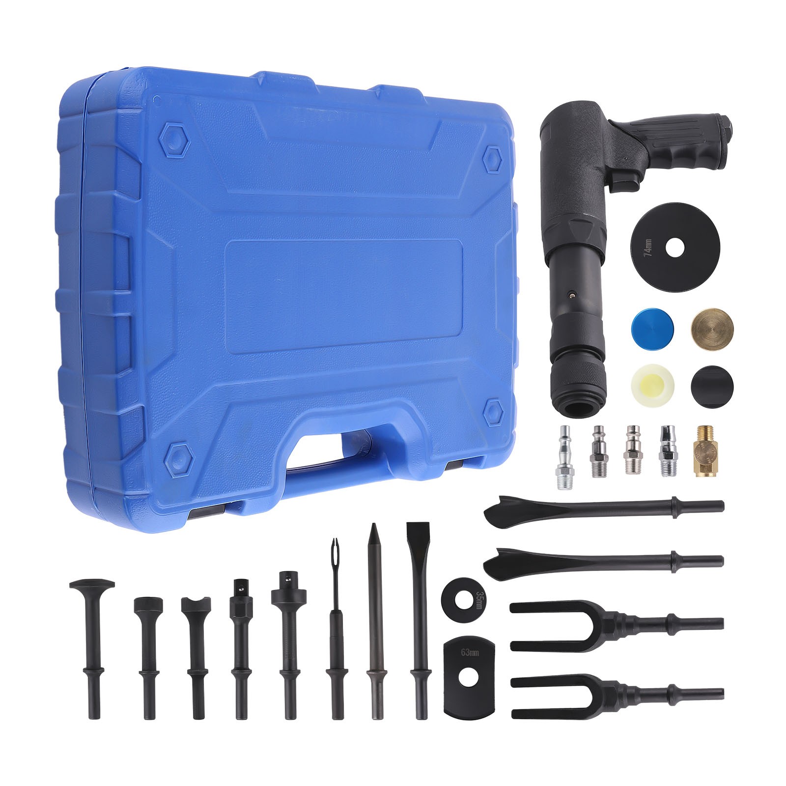 Professional Grade Air Hammer Set 2100BPM Automotive Repair Tool Kit with Case - Image 3