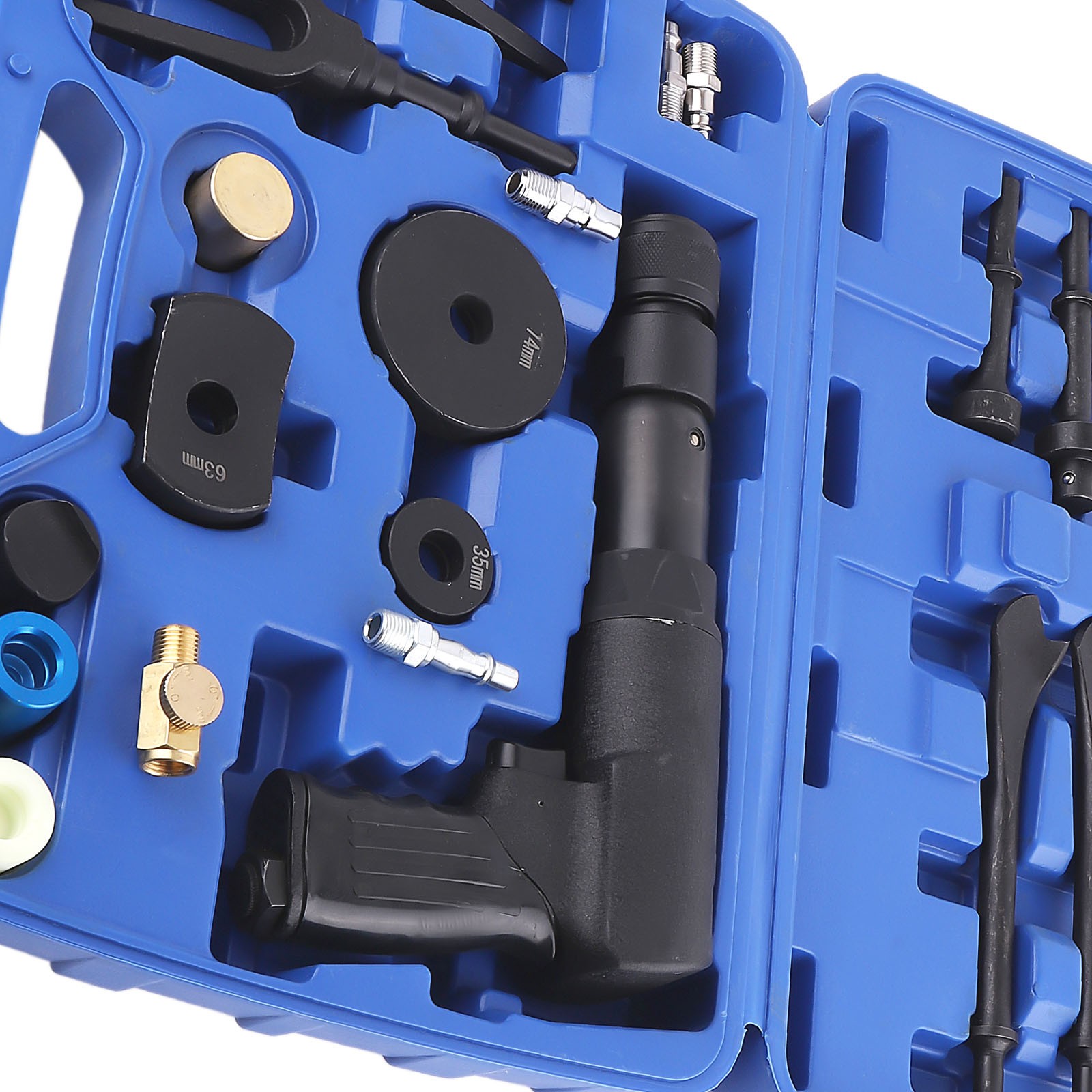 Air Hammer Kit Chrome Molybdenum Steel 19PC Set Automotive Repair Tools Case - Image 5