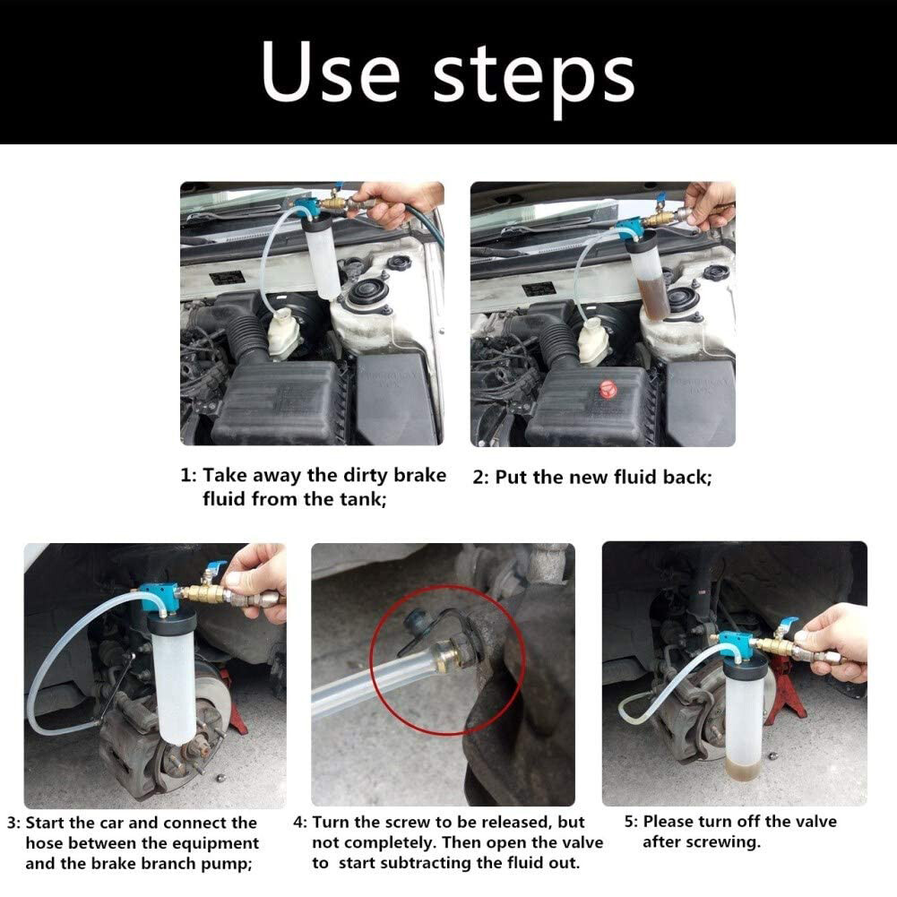 Car Pneumatic Brake Fluid Bleeder Kit Air Extractor Pump Oil Bleeding Tool Kits - Image 3