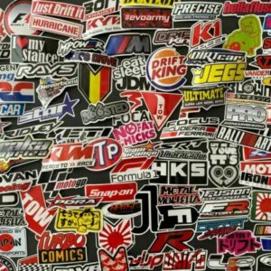 Lote Juego de 100 Calcomanías Automotrices Carreras Pegatinas Coche Arrastre Nascar NHRA PDRA-