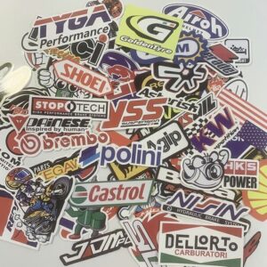 Paquete de 100 calcomanías adhesivas JDM de patrocinador automotriz V1 lote de carreras de autos turbo deriva-