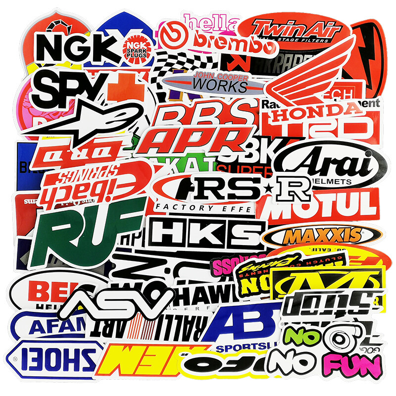 Patrocinador Automotriz JDM Paquete de 100 Calcomanías Pegatinas V1 Carreras de Automóviles Turbo Drift Lote- - Image 3