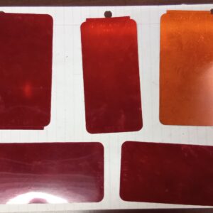 Pack De 5 Pegatinas Automotrices Reflectores 4 1/2" x 2 1/4" 4 Rojo 1 Amarillo-