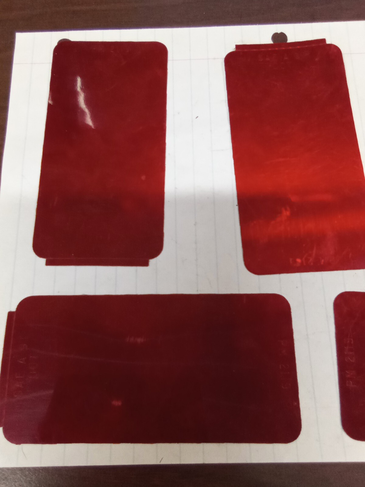 Pack De 5 Pegatinas Automotrices Reflectores 4 1/2" x 2 1/4" 4 Rojo 1 Amarillo- - Image 2