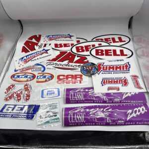 Pegatinas de carreras de automóviles pegatinas de carreras de karts cascos de campana -