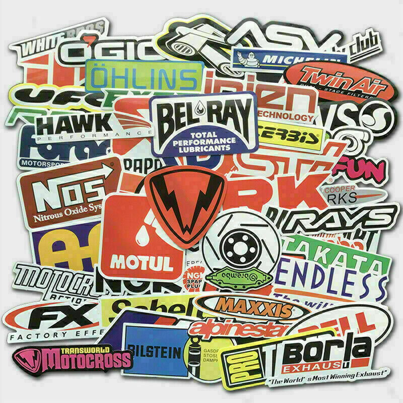 Patrocinador Automotriz JDM Paquete de 100 Calcomanías Pegatinas V1 Coche de Carreras Turbo Drift Lote- - Image 3