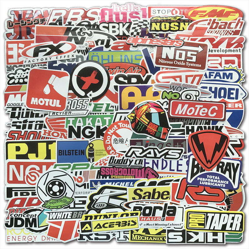 Patrocinador Automotriz JDM Paquete de 100 Calcomanías Pegatinas V1 Coche de Carreras Turbo Drift Lote-