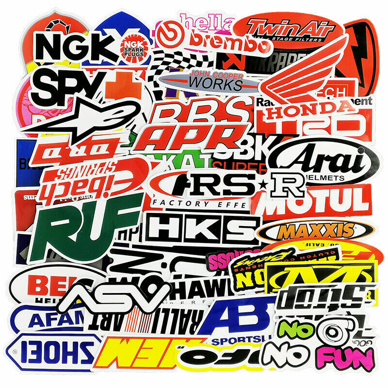Patrocinador Automotriz JDM Paquete de 100 Calcomanías Pegatinas V1 Carreras de Automóviles Turbo Drift Lote- - Image 3