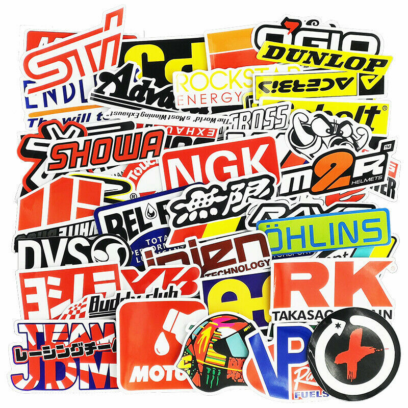 Patrocinador Automotriz JDM Paquete de 100 Calcomanías Pegatinas V1 Carreras de Automóviles Turbo Drift Lote- - Image 4