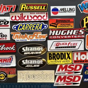 Lote (25) Calcomanías de Carreras NASCAR NHRA Garaje Automotriz Caja de Herramientas Pegatinas Tienda de Velocidad-