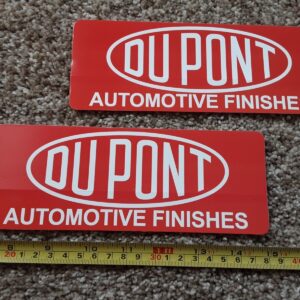Lote de 2 calcomanías adhesivas de carreras con acabados automotrices Dupont Stock Car Cup -