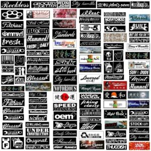 Paquete de 120 calcomanías adhesivas estilo patrocinador automotriz JDM V1 lote de deriva de carreras de autos-