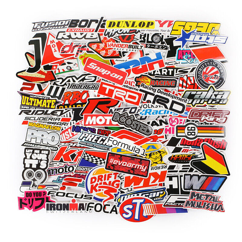 Patrocinador Automotriz JDM Paquete de 100 Calcomanías Pegatinas V1 Carreras de Automóviles Turbo Drift Lote-