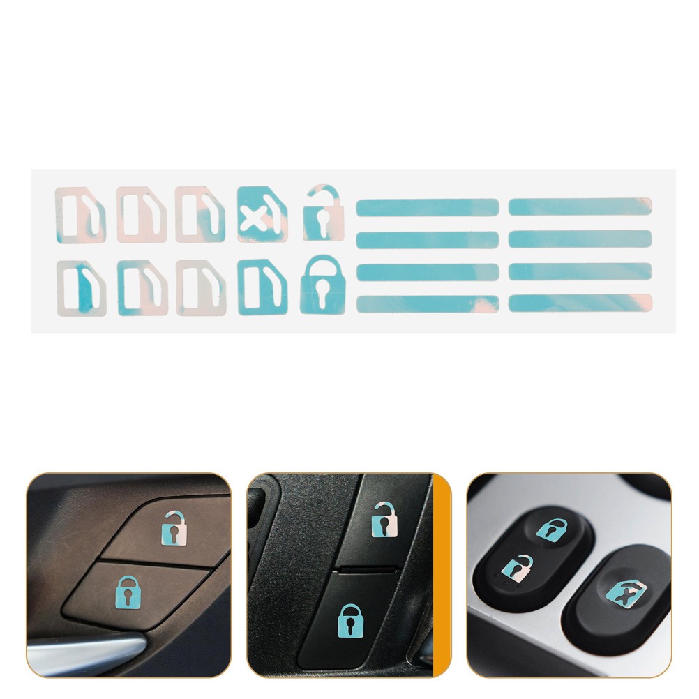 Calcomanías adhesivas de botones de coche brillantes decorativas automotrices- - Image 4