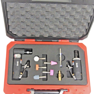 2 in 1 Air Angle and Air Straight Die Grinder Kits Carry Case Accessories xx881