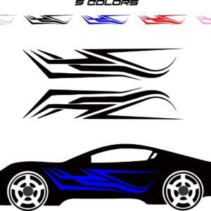 Calcomanías gráficas laterales vinilo automotriz S21 8" x 55"-