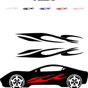 S2 Automotriz Vinilo Lateral Gráficos Calcomanías Pegatinas 8" x 55"-
