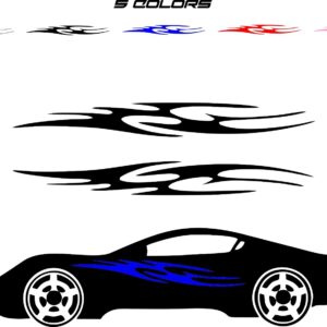 Calcomanías gráficas laterales vinilo automotriz S19 6" x 55"-