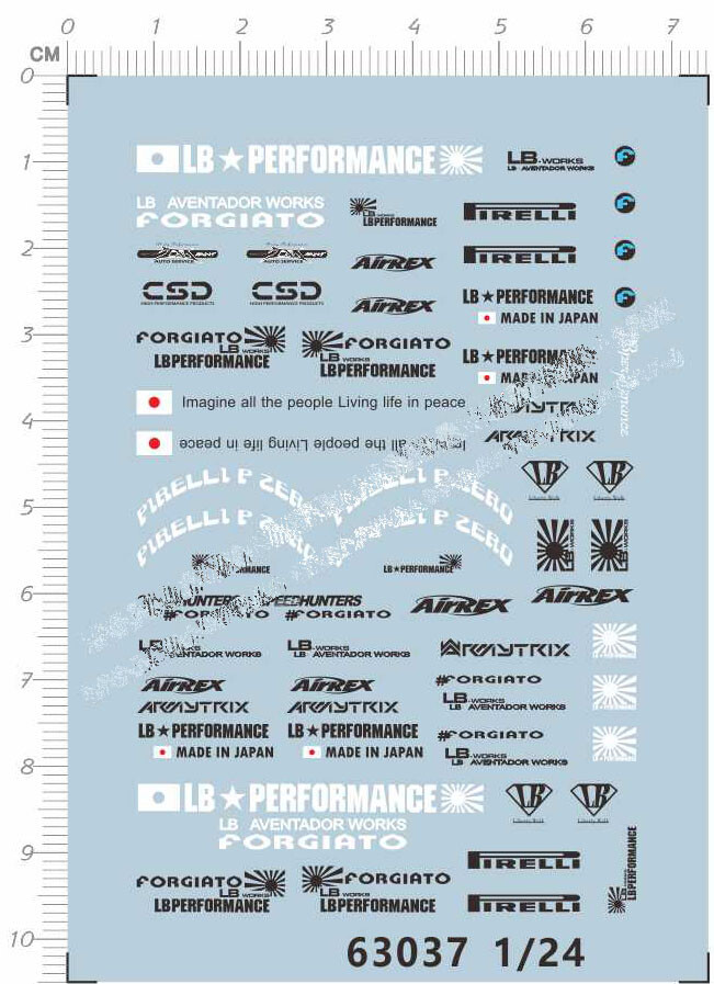 Detalle 1/24 Deportes Carreras Coche Marcas Modelo Tobogán Acuático Calcomanía Blanco y Negro-