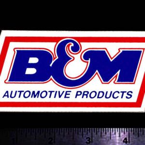 B&M Automotive Products - Calcomanía/pegatina original vintage de carreras de los años 70-