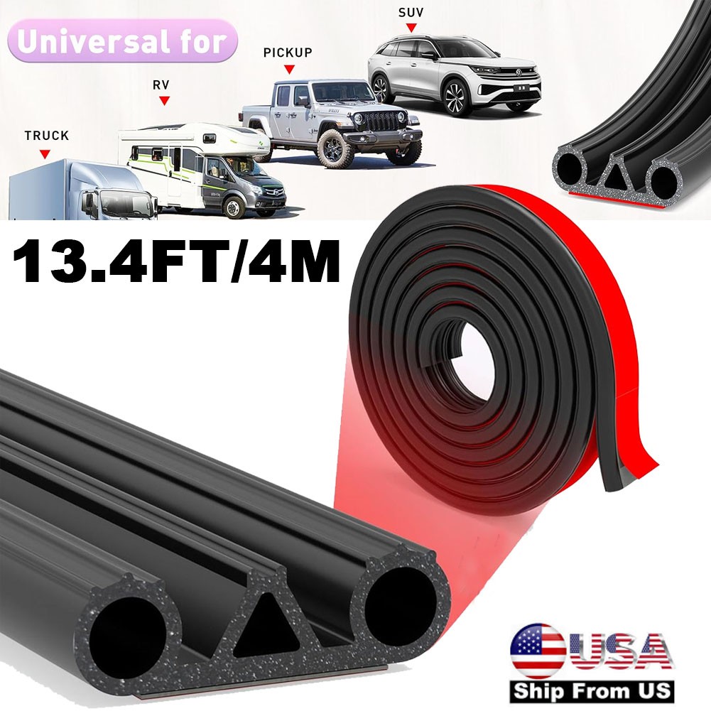 Sello adhesivo para puerta trasera de cubierta Tonneau para camioneta pickup, automotriz 13,1 pies negro-