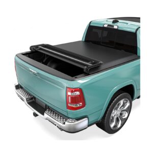 Soft Quad-Fold Truck Bed Tonneau Cover Fit for Dodge Ram 1500 (Classic & New)...