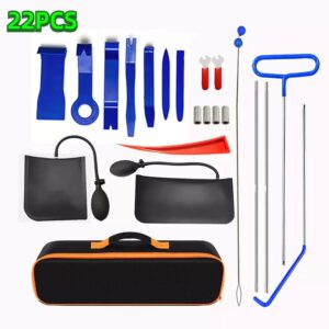 22-Piece Automotive Repair Tool Set With Air Wedges For Door Panel Maintenance