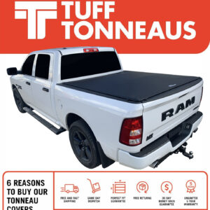 Cubierta con clip Tuff 'Sin taladro' 2,0 Tonneau para Ram 1500 Express/Laramie doble cabina-
