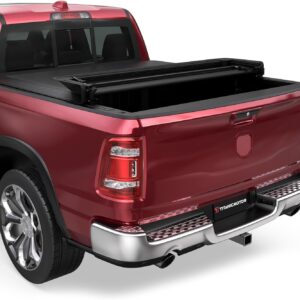Soft Quad Truck Bed Tonneau Cover Compatible for 2002-2024 2025 Dodge Ram 1500 F