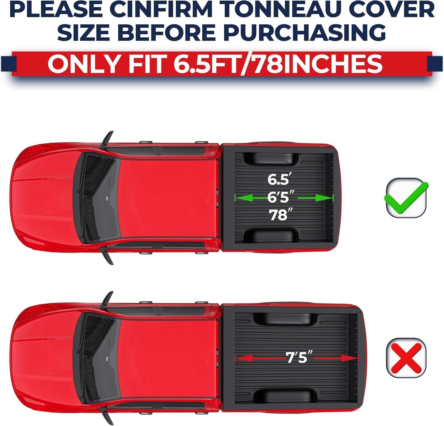 Soft Quad FOLD Truck Bed Tonneau Cover Compatible for 2002-2025 Dodge Ram 1500 I - Image 2