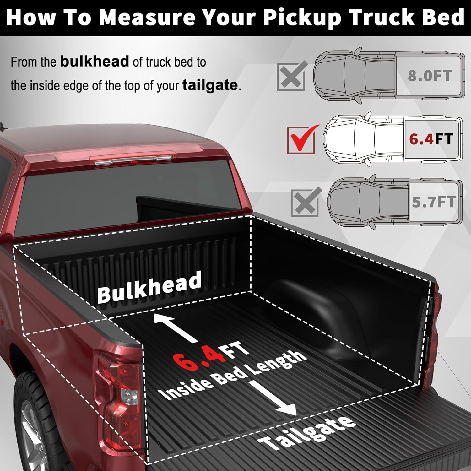 Soft Quad Truck Bed Tonneau Cover Compatible for 2002-2024 2025 Dodge Ram 1500 F - Image 2