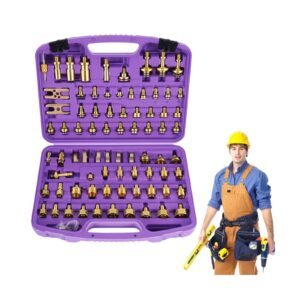 YJINGRUI 77 PCS Automotive Air Conditioner Leak Test Kit, Auto air Conditioni...