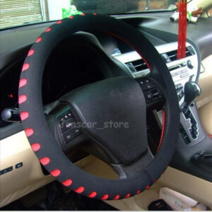 Eva Foam Strech Soft Automotive Car Steering Wheel Protector Cover Black-red