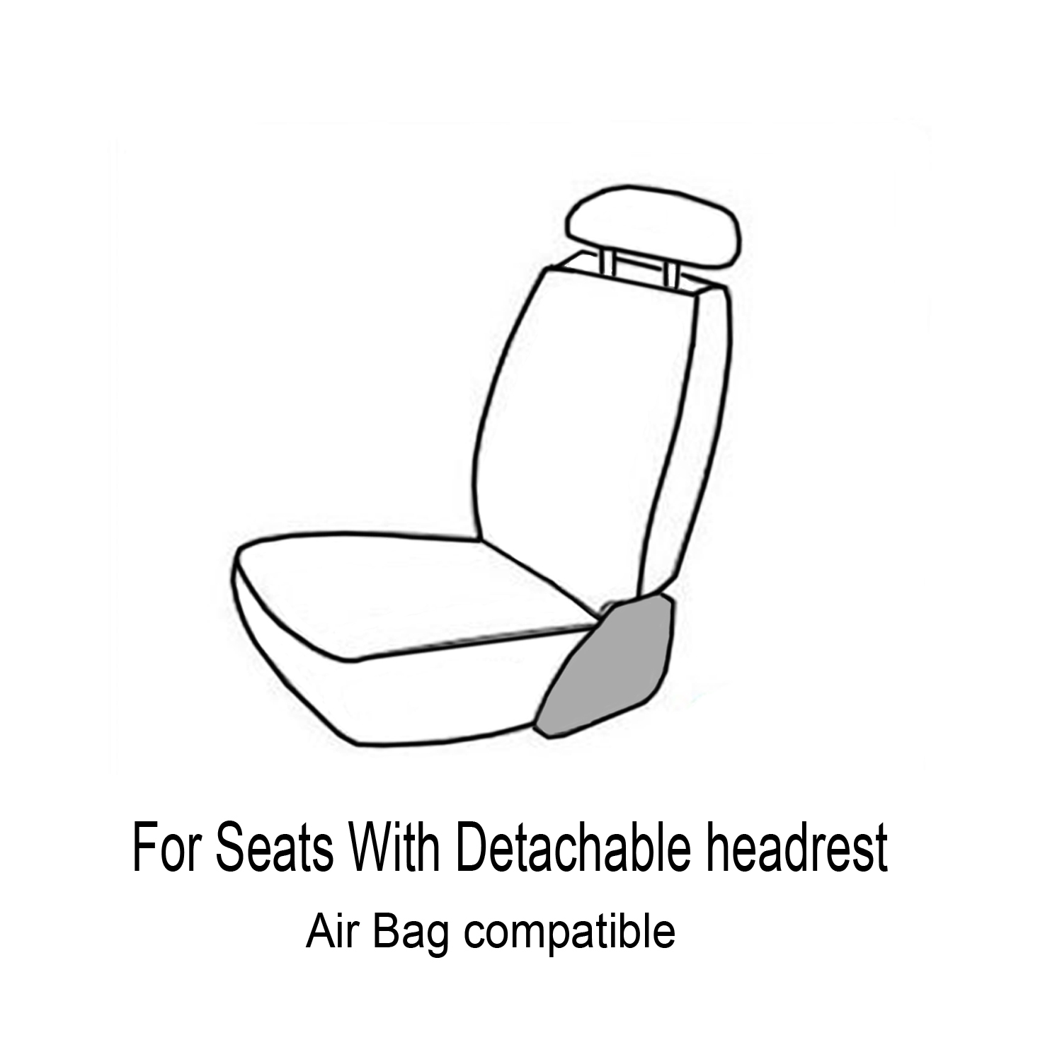 Universal Fit Automotive Car Mesh Black & Gray Seat Covers W/ Head Rest Covers - Image 3