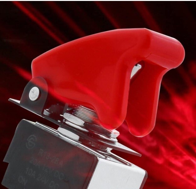 Interruptor de palanca de rendimiento automotriz piloto con cubierta de seguridad roja- - Image 3