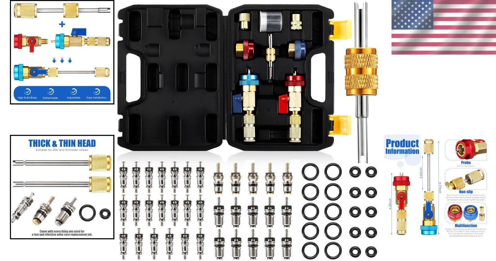 Automotive Air Conditioner Valve Core Tool Set - Image 2