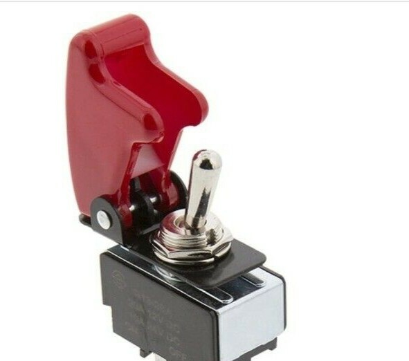 ¡Oferta!! Interruptor de palanca de rendimiento automotriz piloto 2 piezas + cubierta de seguridad roja 20A -