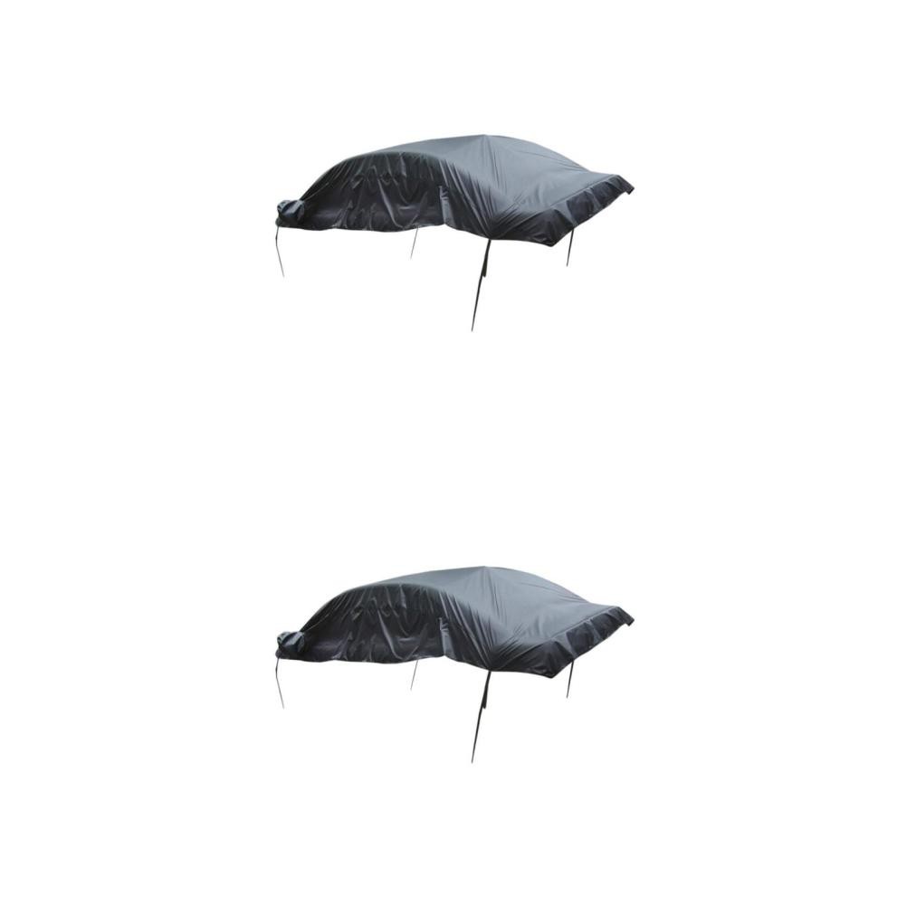 2 PIEZAS Cubierta Superior Coche Cuerpo Impermeable Parasol Negro Vover Medio- - Image 2