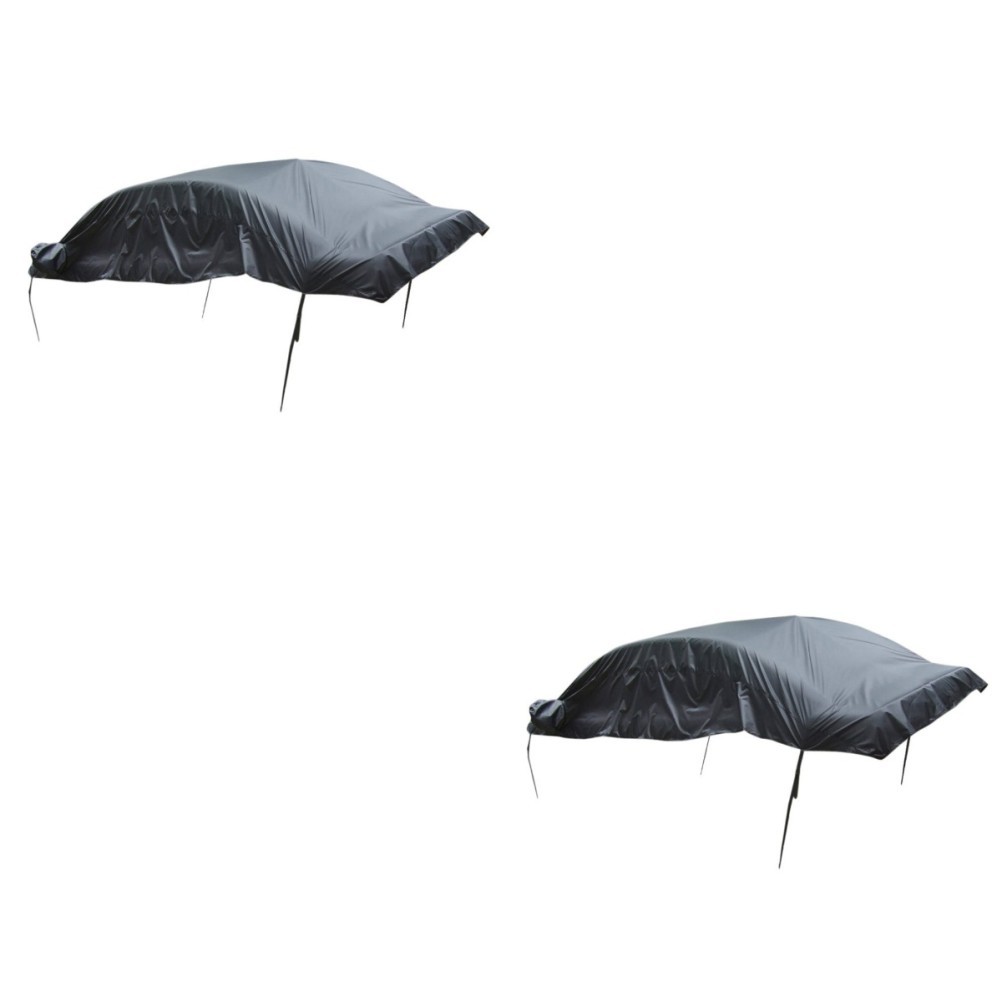 2 PIEZAS Cubierta Superior Coche Cuerpo Impermeable Parasol Negro Vover Medio- - Image 4